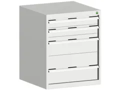 ladekast HxBxD 800x650x525mm 4laden romp RAL7035 front RAL7035