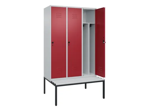 locker voor scheiding van kleding,HxBxD 2120x1200x815mm,3vak