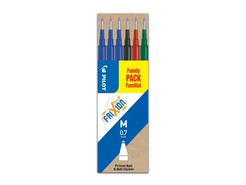 Penvulling Pilot Frixion Ball 0.7mm Medium punt 6 stuks 4 kleuren
