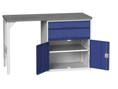 werkbank,HxBxD 930x1500x600mm,linoleumblad,2voeten/1container