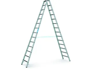 veiligheidsladder,beide zijden,2x14treden m. R13-laag,balk L 3,95m - 1