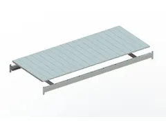 legbord van plaatstaal,v. breedvakstelling,BxD 1800x800mm,vakl. 600kg