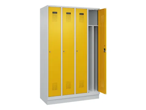 locker voor scheiding van kleding,HxBxD 1950x1200x500mm,4vak