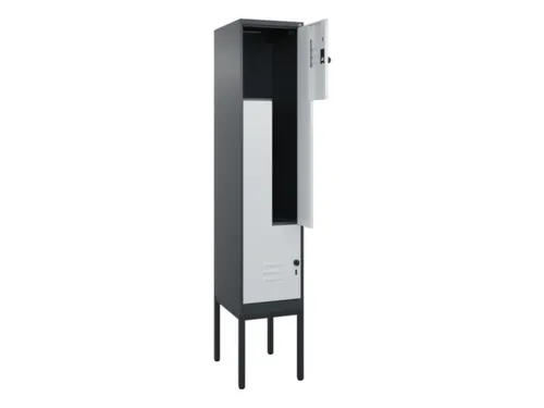Z-garderobekast,HxBxD 2120x400x500mm,vak B 200/400mm,draaigrendel