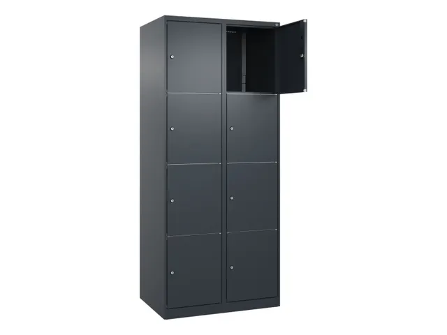 lockerkast,HxBxD 1850x800x500mm,2x4vakken,vak B 400mm,cil.-slot