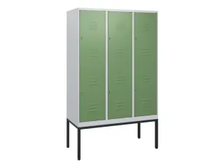 dubbeldekse locker,HxBxD 1950x1200x500mm,3x2vak.,vak B 400mm,cil.-slot - 1