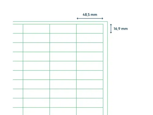 OUTLET Etiketten Zelfklevend Wit 68 op A4 48.5x16.9mm 1000 Vel