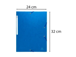 Elastomap 3 kleppen "Scotten" glanskarton 400gm² A4 Blauw - 5