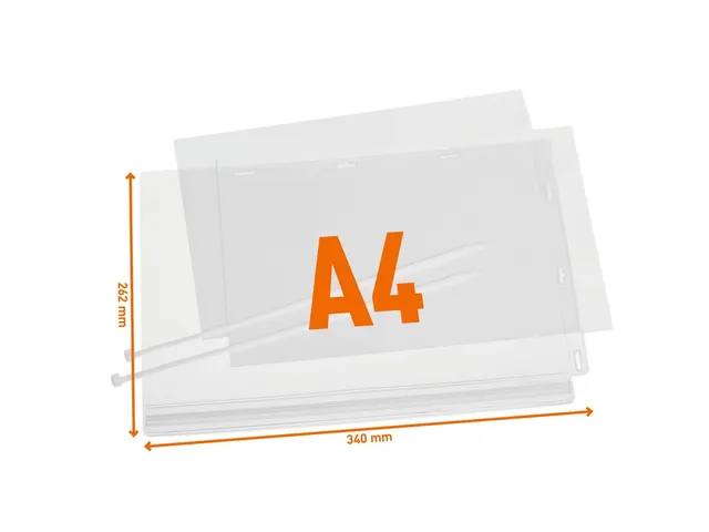 DURABLE waterbestendige infohoes A4 met kabelbinders