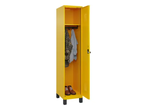 locker,HxBxD 1950x400x500mm,1vak,vak B 400mm,draaigrendel,voeten