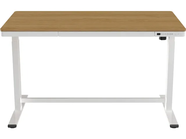 Zit-Sta Werkplek 140cm Whitewash eiken Elektrisch Verstelbaar