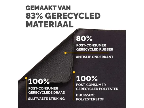 Muismat Fellowes Breyta XL zwart 21x28cm