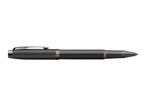 Rollerpen Parker IM Monochrome Gun Metal Fijn Zwarte inkt