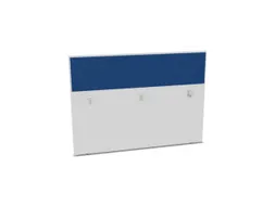 baliepaneel,v. bureau,aanbouw achter,B 1600mm,Bl-wit,BN6016-blauw