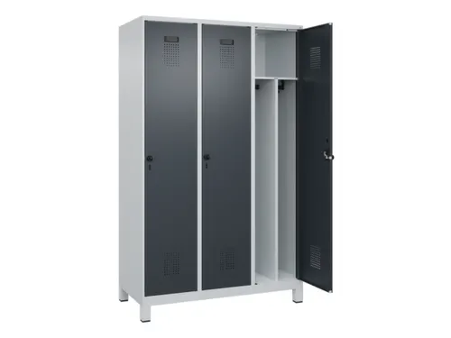 locker voor scheiding van kleding,HxBxD 1950x1200x500mm,3vak