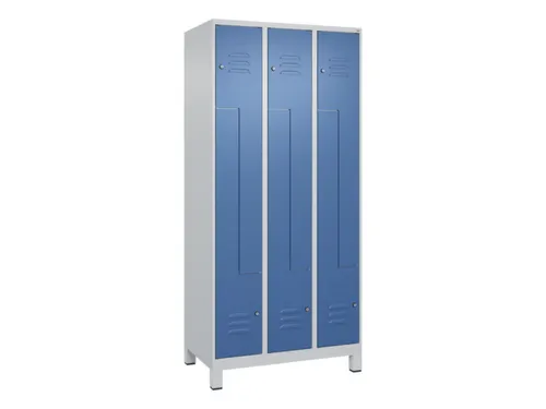 Z-garderobekast,HxBxD 1950x900x500mm,vak B 150/300mm,cil.-slot,voeten