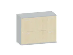 hangmappenkast 770x1000x430mm 2hangmappenframes Lichtgrijs+ Esdoorn