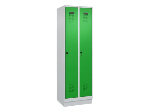 locker,HxBxD 1950x600x500mm,2vak,vak B 300mm,draaigrendel,sokkel