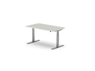 Elektrisch ihv bureau,HxBxD 650-1310x1400x800mm,blad lichtgrijs - 1