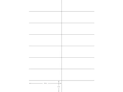 Etiketten 105x37mm wit 100 vel A4, doos à 1600 stuks