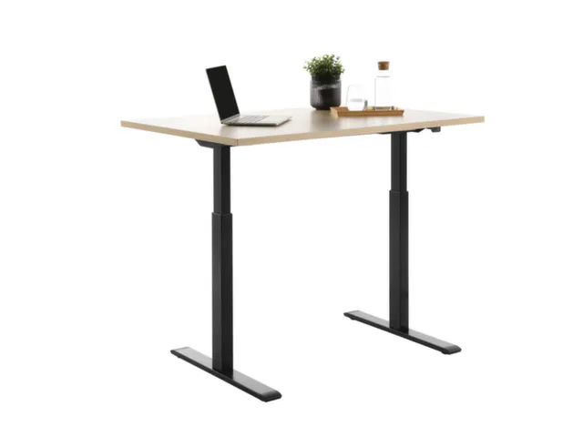 Elektrisch ihv bureau,HxBxD 700-1200x1200x800mm,blad esdoorn