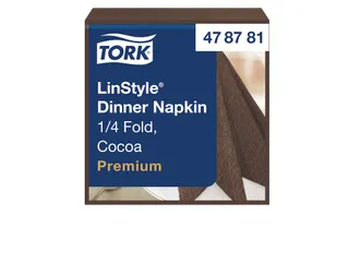 Tork 478727 LinStyle Dinnerservet Cocoa 39x39cm 1-laags 1/4-vouw - 1