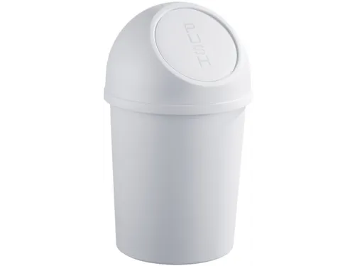 afvalbak,6l,HxØ 375x214mm,romp PP lichtgrijs,deksel PP lichtgrijs