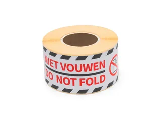 Verpakkingsetiketten 46x125mm Op Rol Do Not Fold 250 Stuks - 3