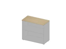 kantoorstelling HxBxD 815x900x450mm 2 OH houten vloer aluminium eiken