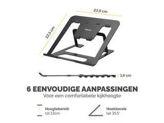 Laptopstandaard Fellowes Alumia zwart - 12