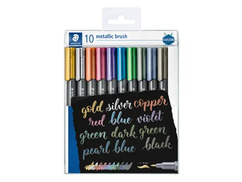 Brushpen Staedtler 8321 metallic etui à 10 kleuren