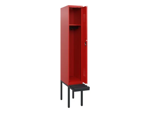 locker met bank,HxBxD 1950x300x815mm,1vak,vak B 300mm,cilinderslot