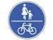 verkeersbord,gemeenschappelijk voet-/fietspad,conform StVO,aluminium