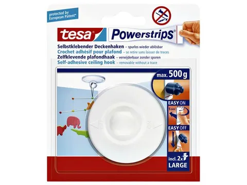 Zelfklevende plafondhaak Tesa wit 500 Gram