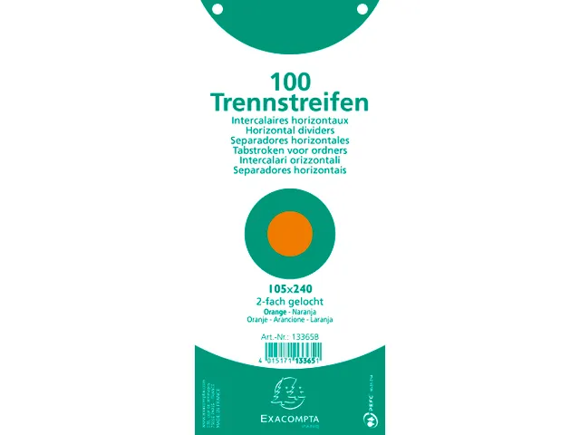 Tabstroken horiz180g perfo 105X240 oranj