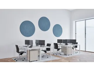 Akoestisch PET-vilt rond plafondpaneel Ø120cm Blauw - 6