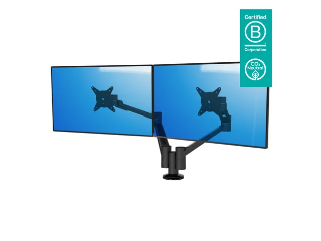 Bras support 2 écrans bureau Viewlite plus 653 Noir