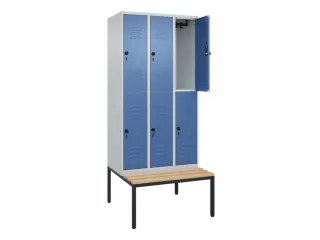 Dubbeldekse dekenkist,HxBxD 2120x900x815mm,3x2vak.,vak B 300mm - 2