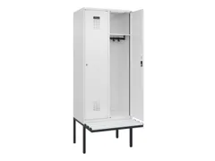 locker met bank,HxBxD 2120x800x815mm,2vak,vak B 400mm,cilinderslot
