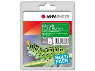 AgfaPhoto Brother LC1220BKRBWBPDR MFCJ Inkt CMYK Rebuilt set van 4 - 1