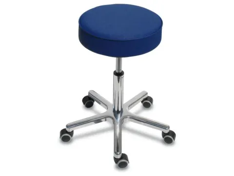 Draaikruk Wielen Kunstleer Skyblauw 460-590mm Alu Voetkruis Gasveer