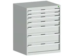 ladekast HxBxD 1000x800x750mm 7laden romp RAL7035 front RAL7035