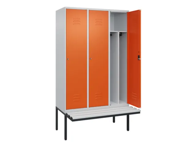 locker voor scheiding van kleding,HxBxD 2120x1200x815mm,3vak