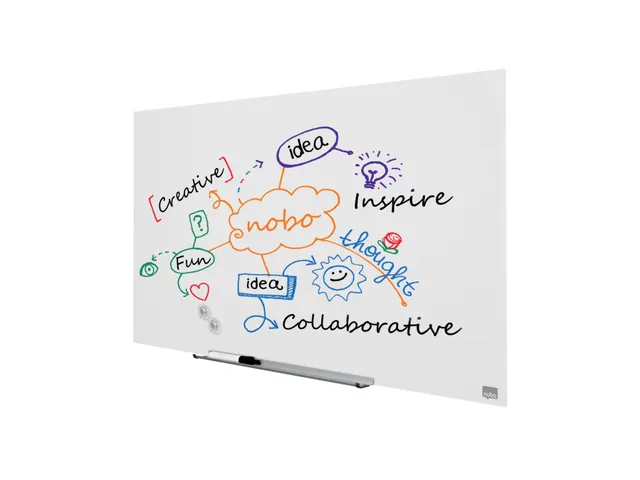 Glasbord Magnetisch Nobo Impression Pro 100x56cm briljant wit