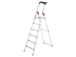 staande trap,eenzijdig,6trede(n),Stand H 1,28m,balk L 2,08m