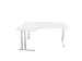 bureau in vrije vorm,HxBxD 740x1600x1200mm,vrije vorm,Bl-wit