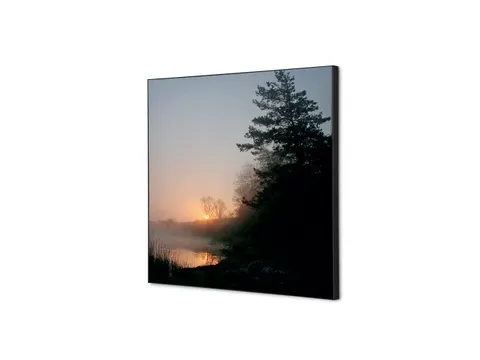 Wanddecoratie Textiel Set 40x40cm Zonsopgang Bos