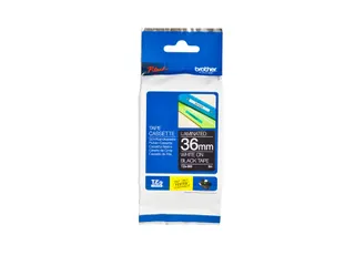 Labeltape Brother P-touch TZe-365 standaard 36mm wit op zwart - 1