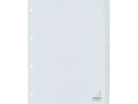 Tabbladen Kangaro A4 4-Gaats G412F 12-Delig+Venster Grijs Pp