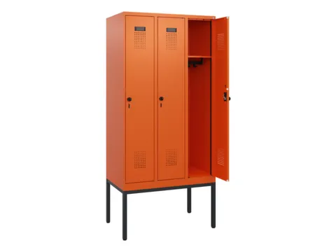 schoollocker,HxBxD 1950x900x500mm,3vak,vak B 300mm,draaigrendel